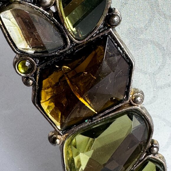 Sheffield Home Crystals Collection Jeweled Green Yellow Rhinestones 4x6" READ - Picture 4 of 15